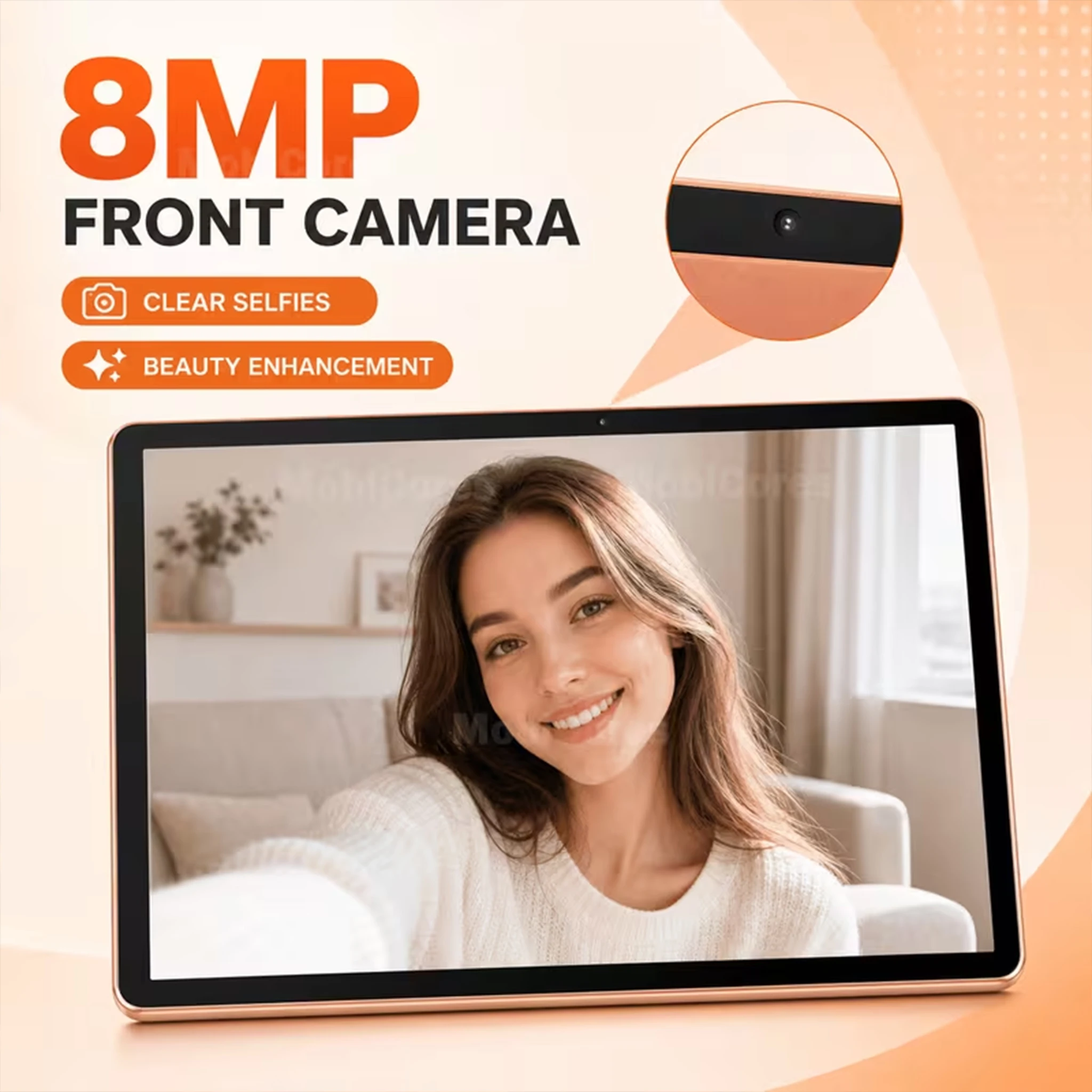 2026 New Tablet PC | 10.1-inch Large Screen, HD Front and Rear Cameras, Android 15 System, 8GB RAM and 128GB Storage, 4000mAh Ba
