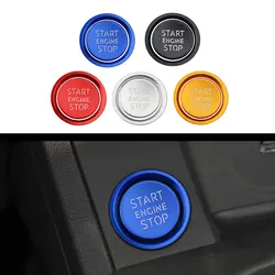 Car Stickers for Audi A5 A4 B9 Q5 A6 C7 Q7 A7 A8 Ignition Start Button Stop Button Ring Cover Sticker Aluminum Alloy 2.7/3.4CM