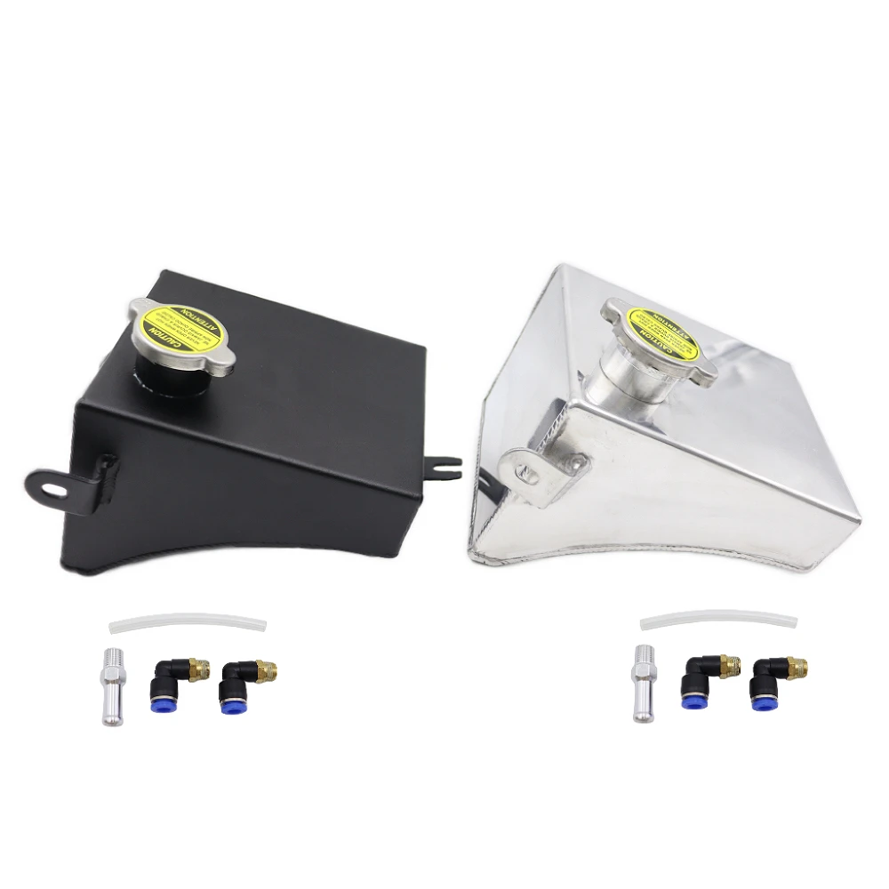 Aluminum Coolant Overflow Tank Radiator Reservoir Can Kit For Nissan 240SX S13 SR20DET KA24DE KA24E KA24