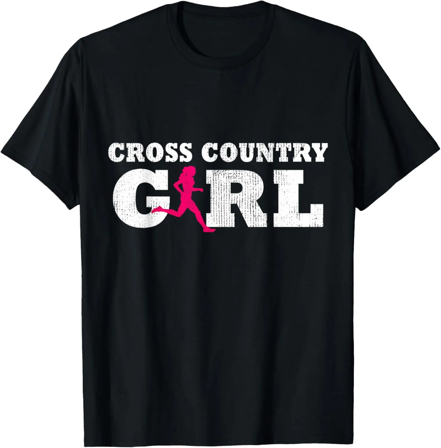 Cross Country Girl Runner Silhouette Sport Gift T-Shirt