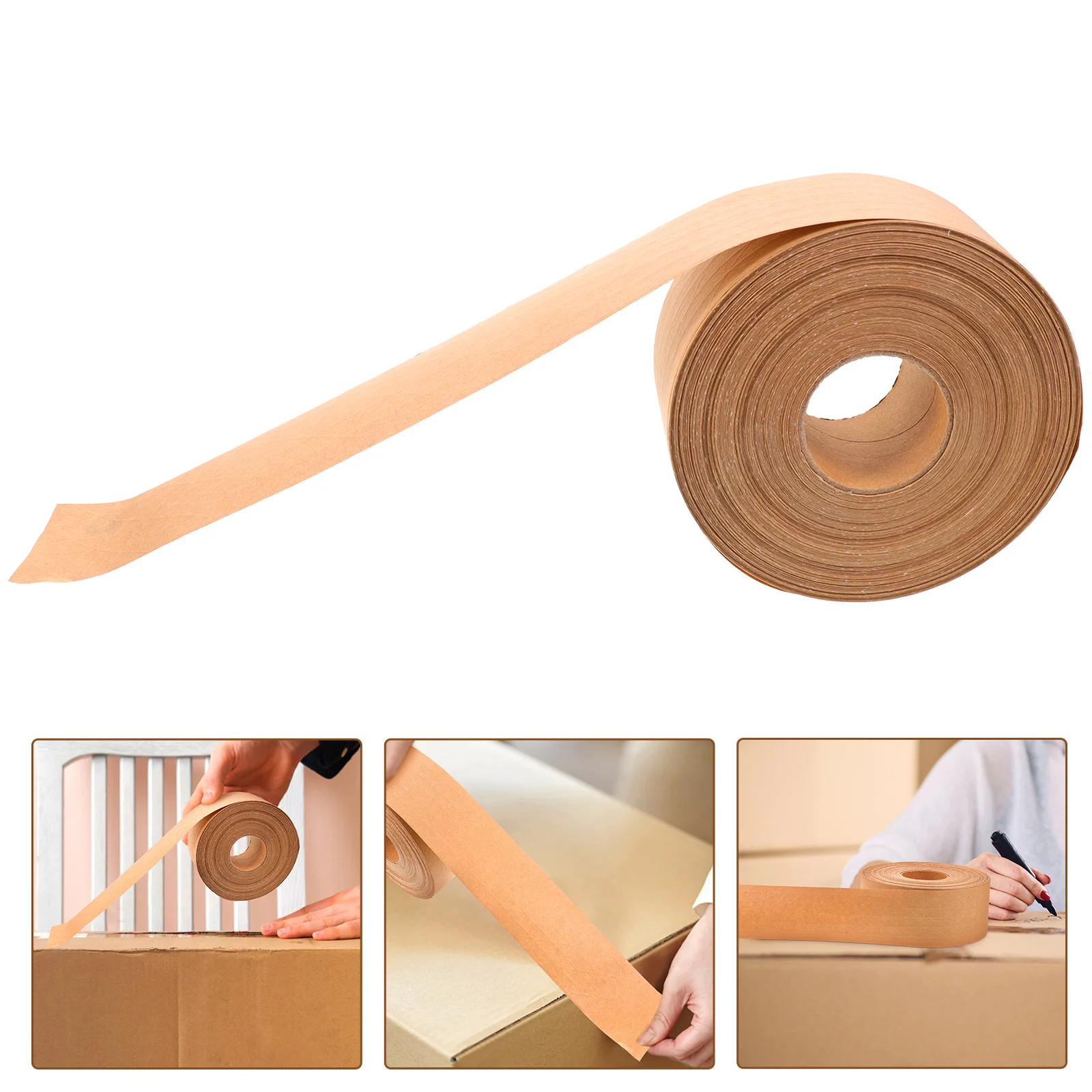 

Multi Function Kraft Paper Sealing Packaging Box Wrapping Flatback Writable Strong Adhesive Household Carton Tape for