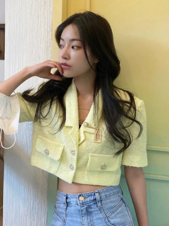 

Ele ort Sve Костюм с воротником Jaet Женская винтажная модная универсальная повседневная верхняя одежда высокого класса