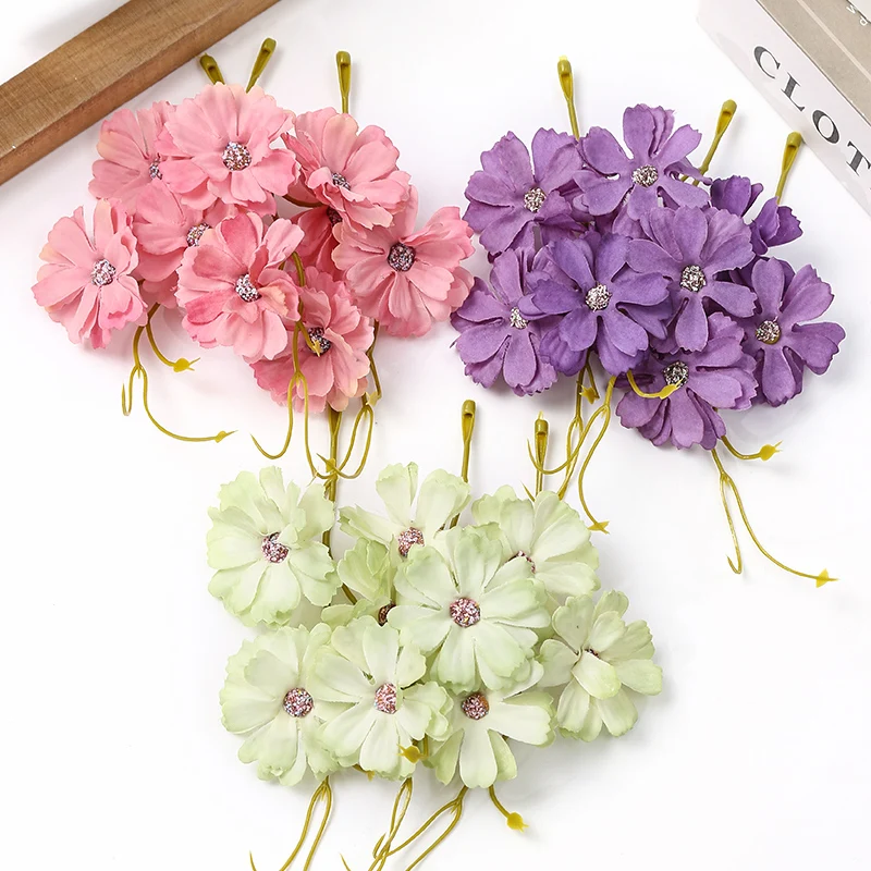 5/10Pcs 12cm Simulated Fresh Silk Artificial Flowers Used For Room Creation Living Room Decoration Wedding Decor DIY Production