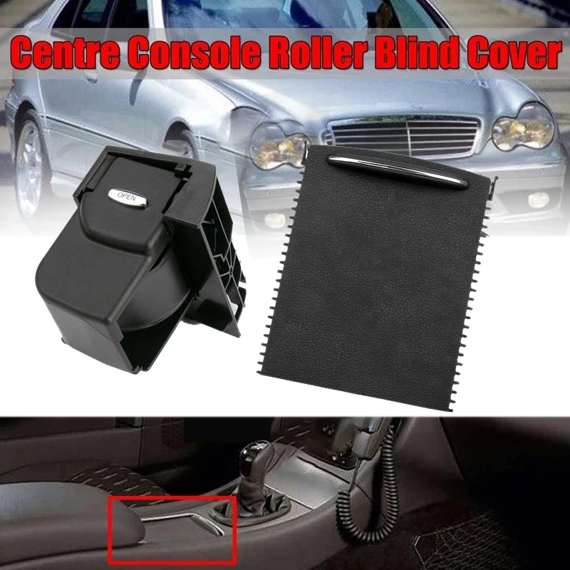 

Car Front Drink Holder Cup Holder With Shutters Cup Holder Roller Blind Cover For Mercedes Benz C-Class W203 2000-2007