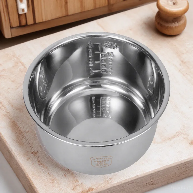 

1pc Stainless Steel Rice Inner 5L Household Replacement Liner Multi-Use Cooking For Electric Cooker Kitchen Gadgets