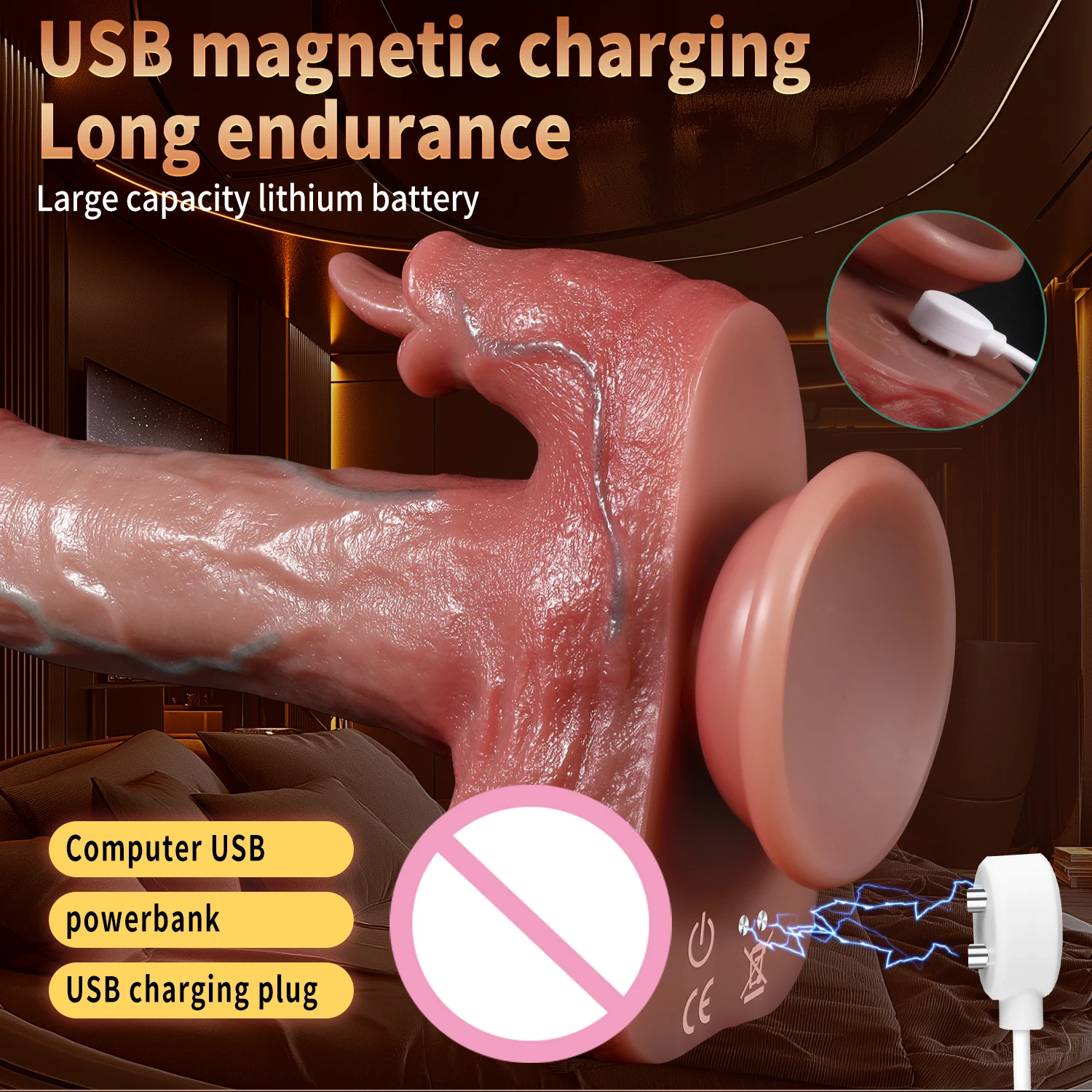 Realistic Dildo Telescopic Vibrator Remote Control Female Stimulator Big Penis Anal Plug Heating Thrusting Sex Toys for Women - view 5