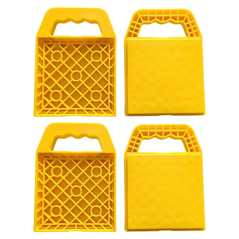 RV Jack Pads Car Jack Pad Set of 4 Anti-Slip Multi-Angle RV Leveling Support Equipment for Parking Road Trip Beach Pool