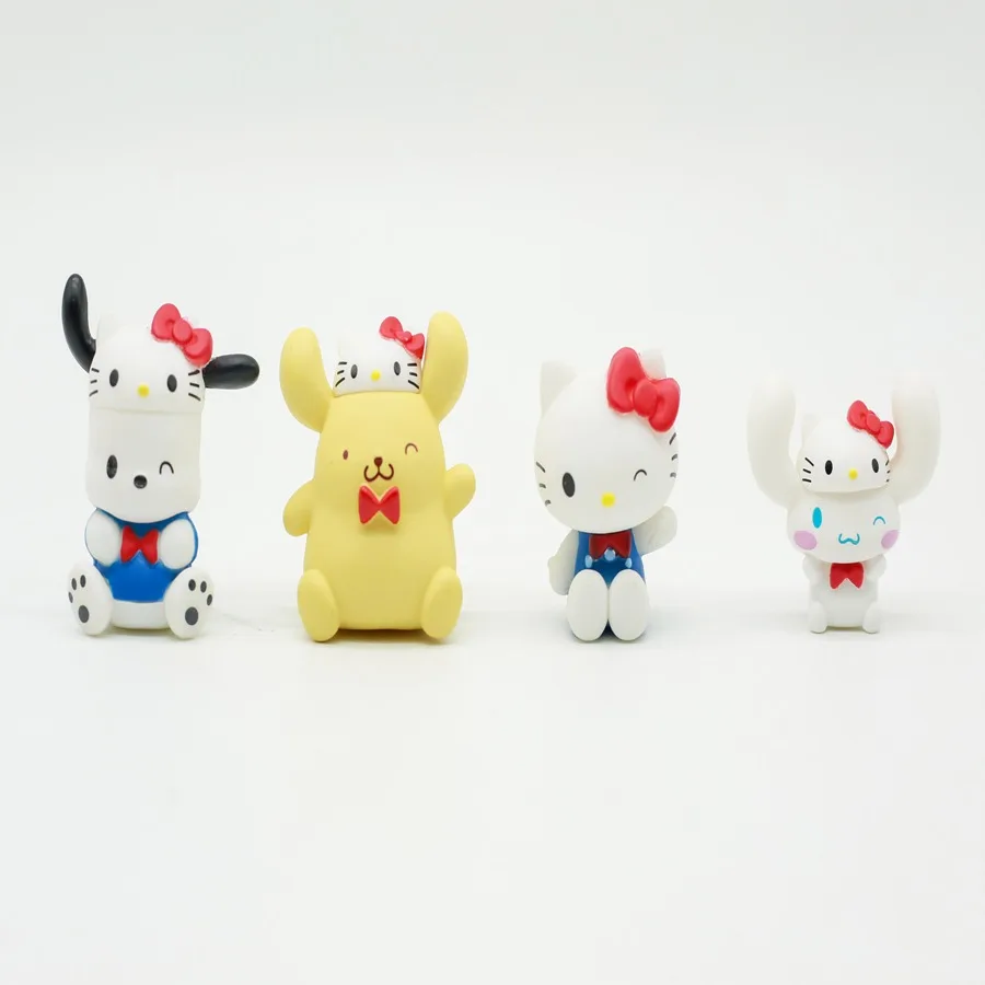 

New Original Sanrio Hello Kitty Pochacco PomPomPurin Cat Hat Style Blind Box Birthday Gift Desktop Decor Anime Cartoon for Girl