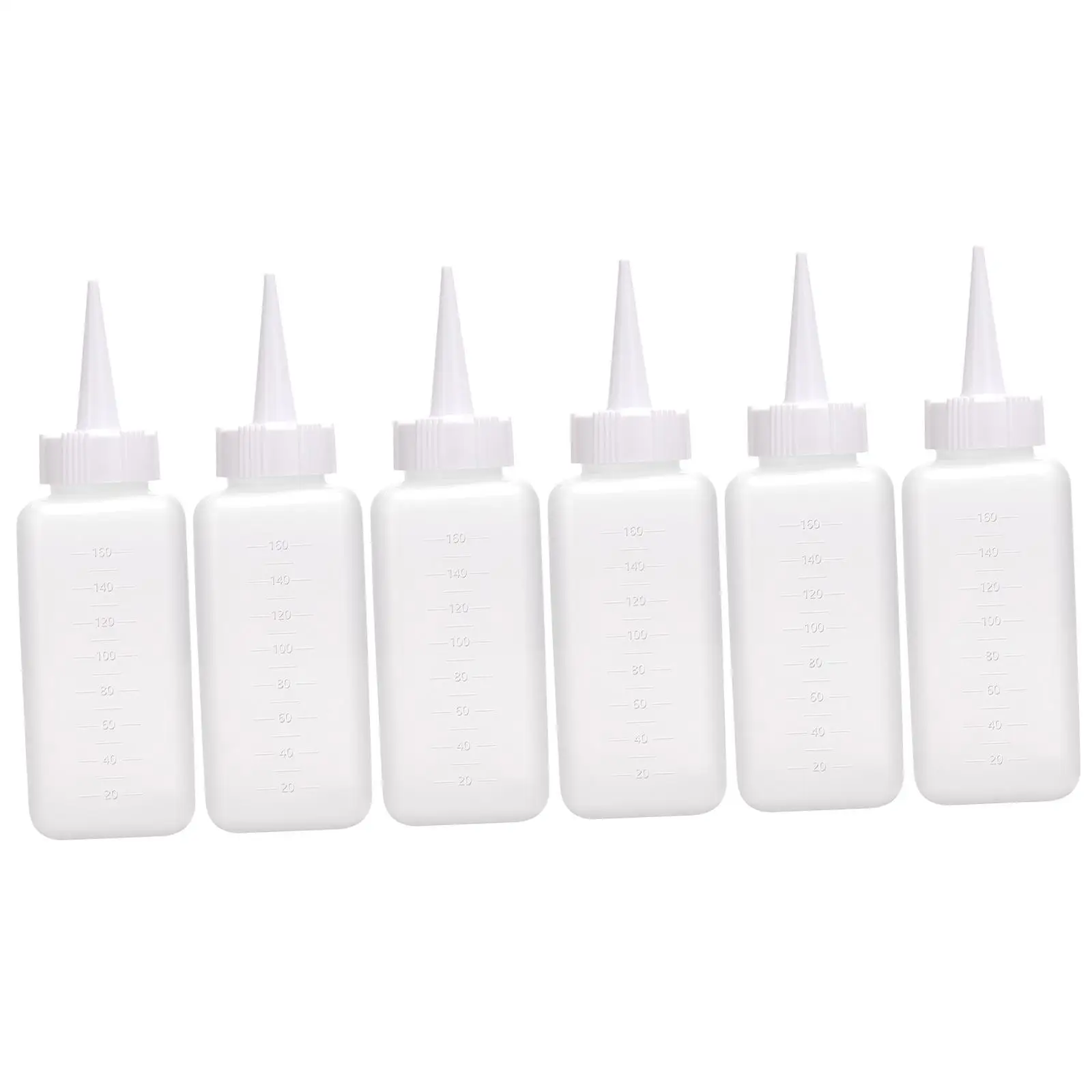 6 Pieces Hair Dye Applicator with Gradation 160ml/200ml Multifunction Shampoo Bottles for Barbershop Hairdressing Home Use