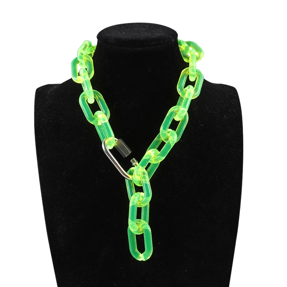 Fishsheep Acrylic Chain Necklace Transparent 3