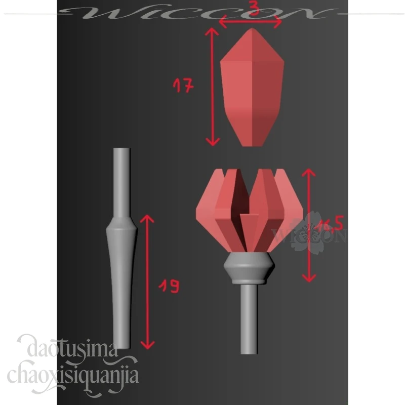 Anime Game Project Sekai Cosplay Mikuu 2019 Snow Not Glowing Staff Magic Magical Props 3D Polylactic Acid Props Accessories 코스프레 - view 2