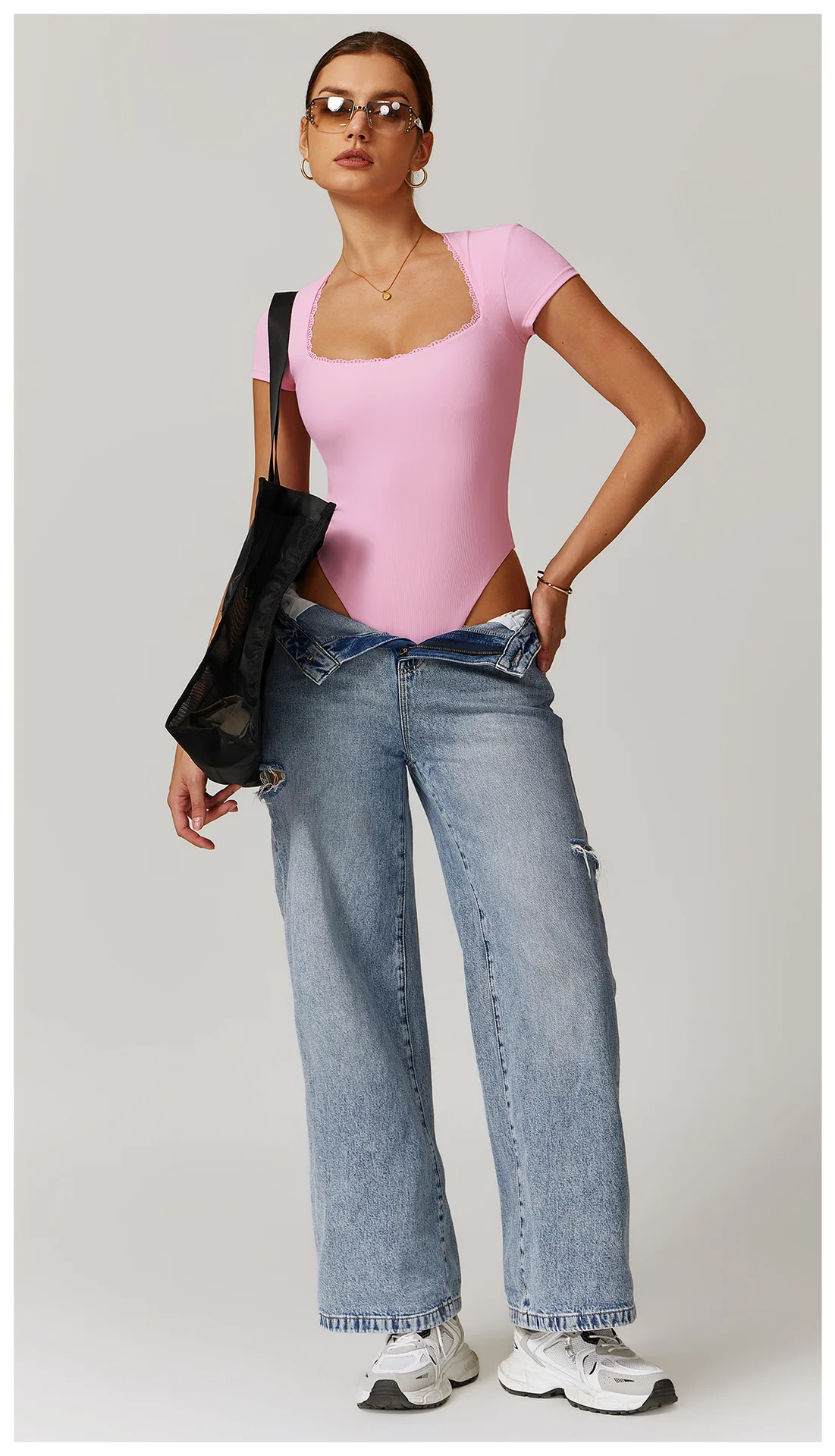 Bodysuits Rhinestone Black Womens Butt-Lifting Bodycon Halter Removable Elegance Sleeveless Sexy Breathable Waist-Trainer Simple