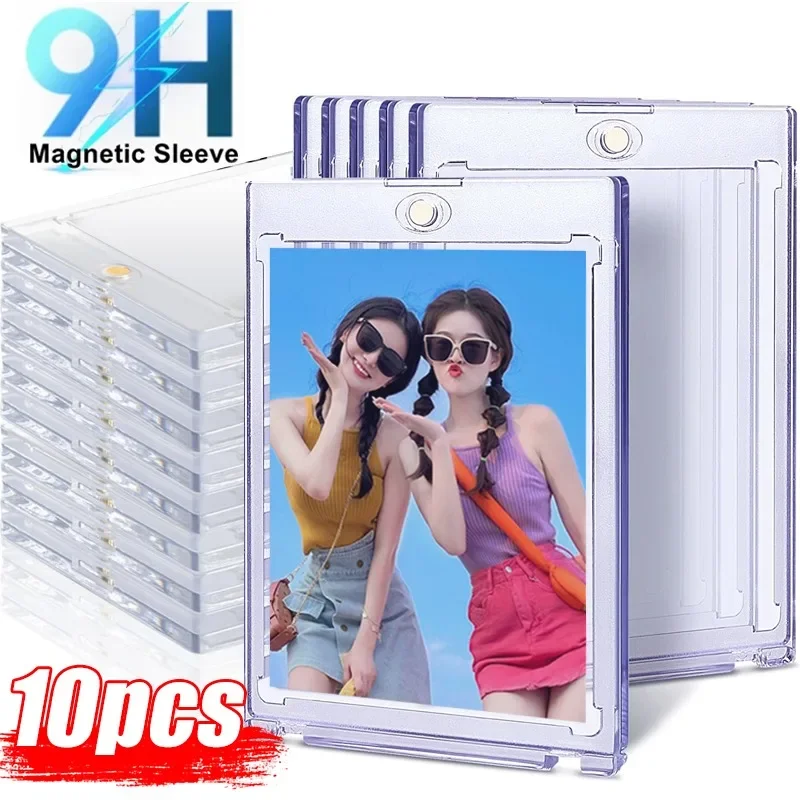 10-1Pcs 35PT Hard Magnetic Card Holder for Kpop Idol Photo Cards Protector Sports Trading Cards Toploaders Sleeves Display Case