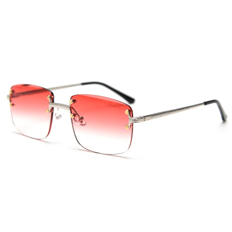 

New 023 ex adient Color Square Framel Sunglasses Spring Leg Ins Personali Faionable Metal Optical Glasses