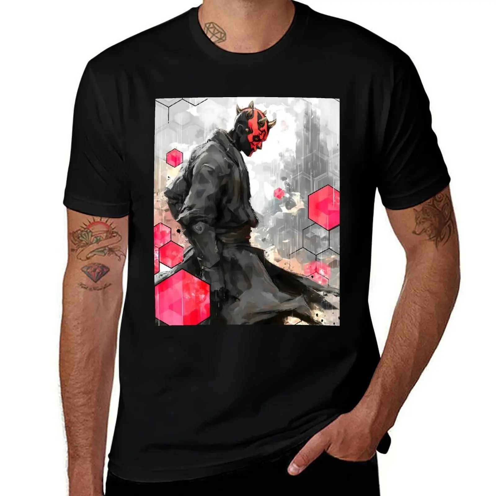 

Darth Maul Digital Art T-Shirt T-shirts oversize cotton man t-shirts custom shirt cotton graphic tees mens clothes