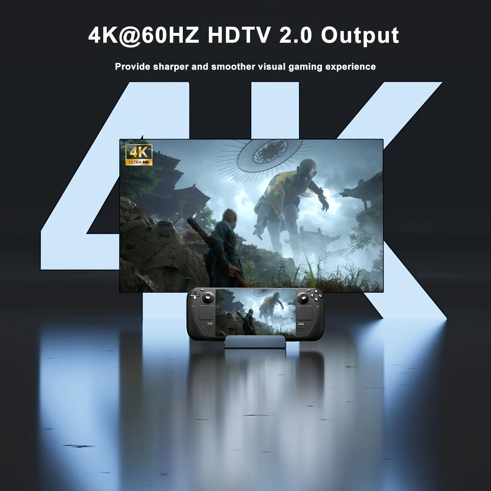 Steam Deck Dock 6 in 1 Steam Deck/Rog Ally 2023 Docking Station Stand 3*USB 3.0 HDTV 4K@60Hz Gigabit Ethernet PD 100W Hub