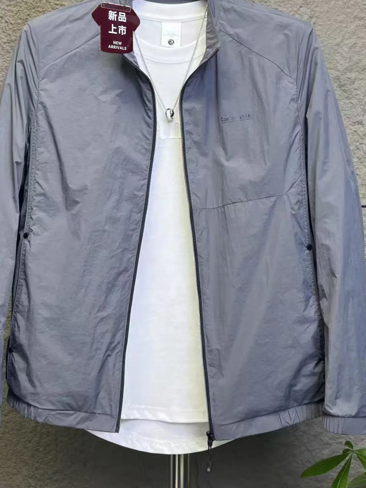 

Spring Autumn 2024 Men's Stand Collar Jaet Casual Faionable Simple Haome Stand Fit Busin Gentleman Long Sve