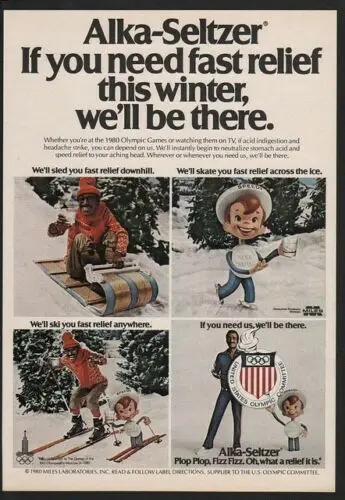 1n,1980 Medicación ALKA-SELTZER - SAMMY DAVIS JR. - Cartel de chapa VINTAGE The RAT PACK