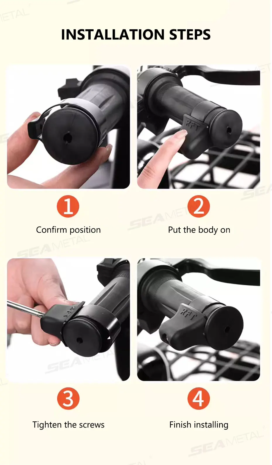 SEAMETAL Motorrad Gas Assistent Griff Gaspedal Booster Tempomat Griff Daumen Handgelenk Rest Arbeits Saver Zubehör – Detail 9