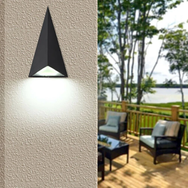 

9W LED Outdoor Wall Light Fixture Outdoor Waterproof Lamp Triple-Cornered Courtyard Aisle Wall Light Garden Balcony