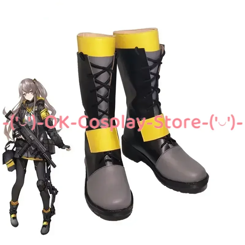 Game Girls Frontline Ump45 Cosplay Shoes Halloween Carnival Boots Cosplay Prop PU Leather Shoes Custom Made