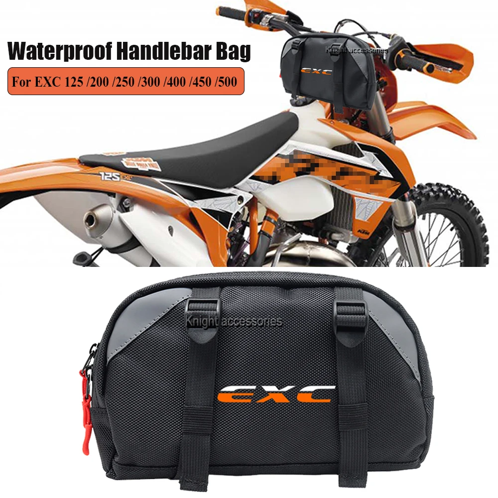 

For exc 125 200 250 300 400 450 500 Motorcycle front handlebar multi -function storage waterproof bag travel bag