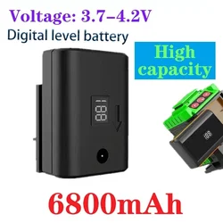 3.7V 6800/13600mAh New Chargeable High Power Battery for 360 Laser Level Building Tools for Levelling 3D 12 Line Powerful Green