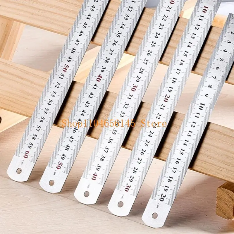 5asd Stainless Steel Ruler Geometry Measuring Ruler Math Drafting Ruler for Students Teachers and Engineers Drawing Drafting