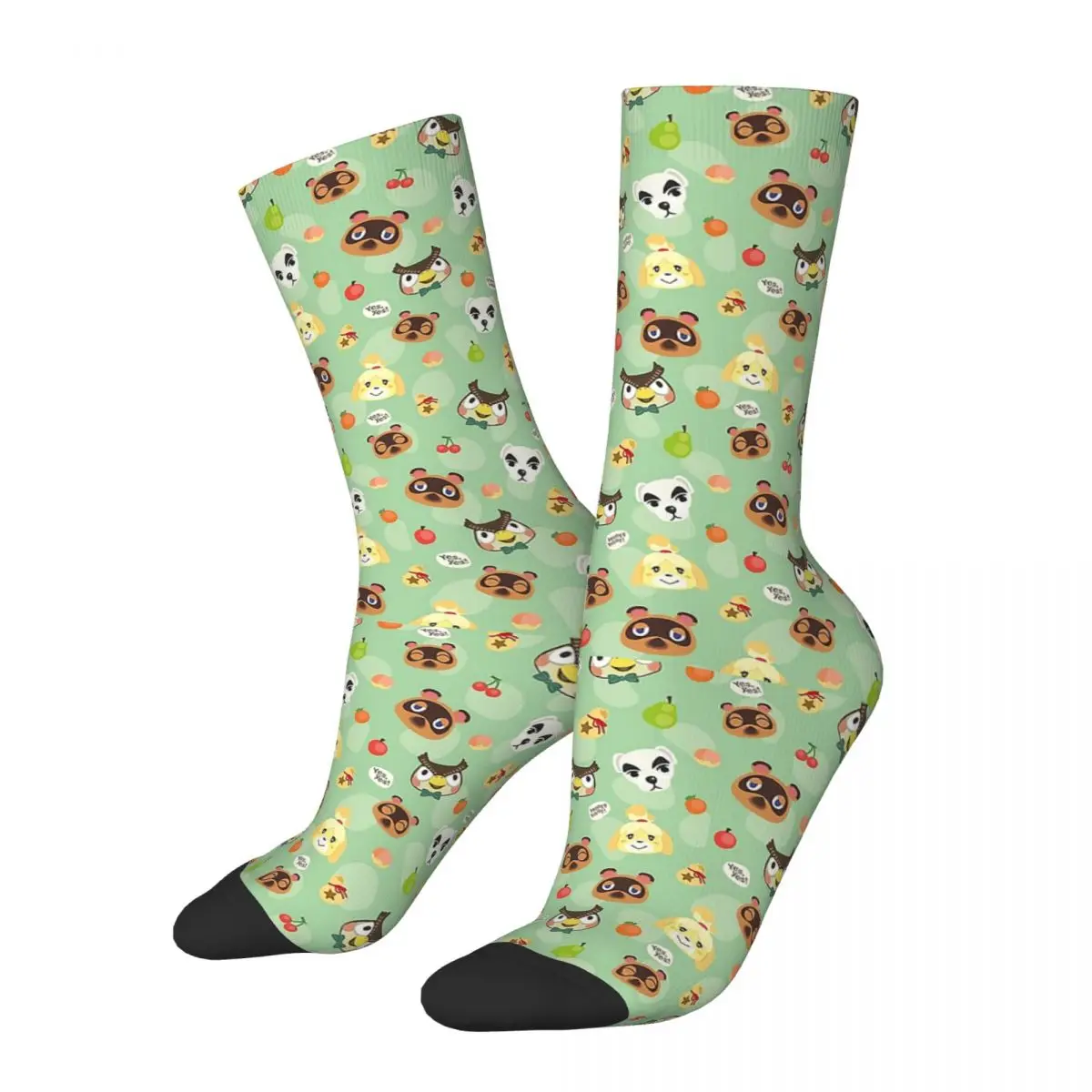 Chaussettes Harajuku Anime Cartoon pour hommes et femmes, bas de sport, polyester, illeur d'animaux, printemps, été, automne, hiver, nouveau