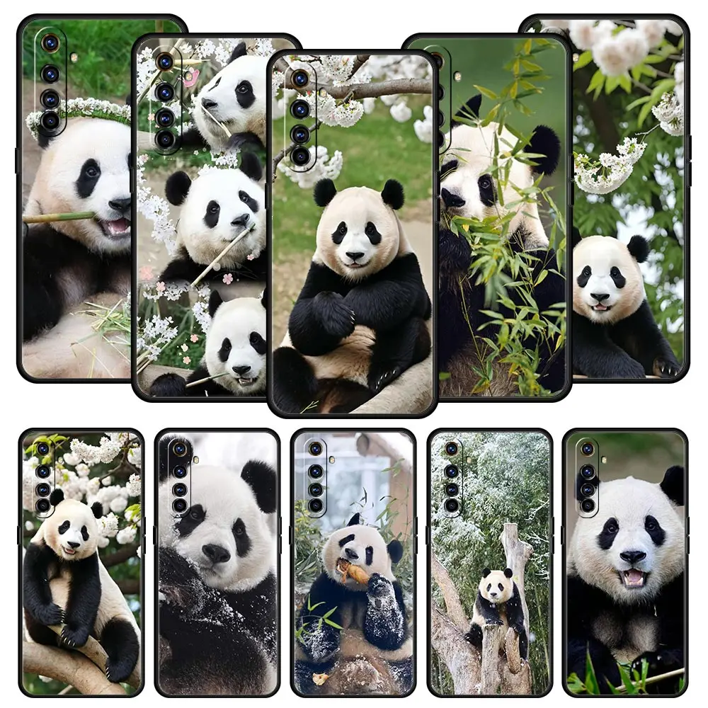 Fubao panda Phone Case For Realme 12 11 10 9 8 5G 7 6 GT5 GT3 GT2 Pro Plus C21 C11 C25 C35 GT Neo 2 3 3T 5 Soft Cover