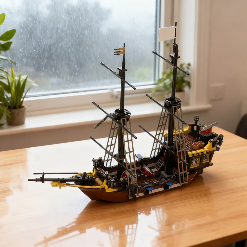 

735pcs MOC Caribean Clipper Rebuild Imperial Flagship Pirates Model Building Blocks Toy Gift Creative Display Collectible Desk