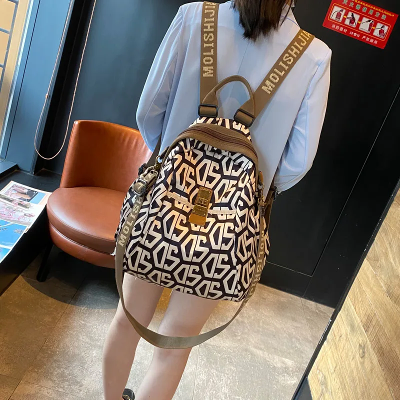 Brand Designer Back Pack Letter Print Fancy Ita Bagpack Women Shoulder Bag Large Capacity Female Backpack Travel Mochila