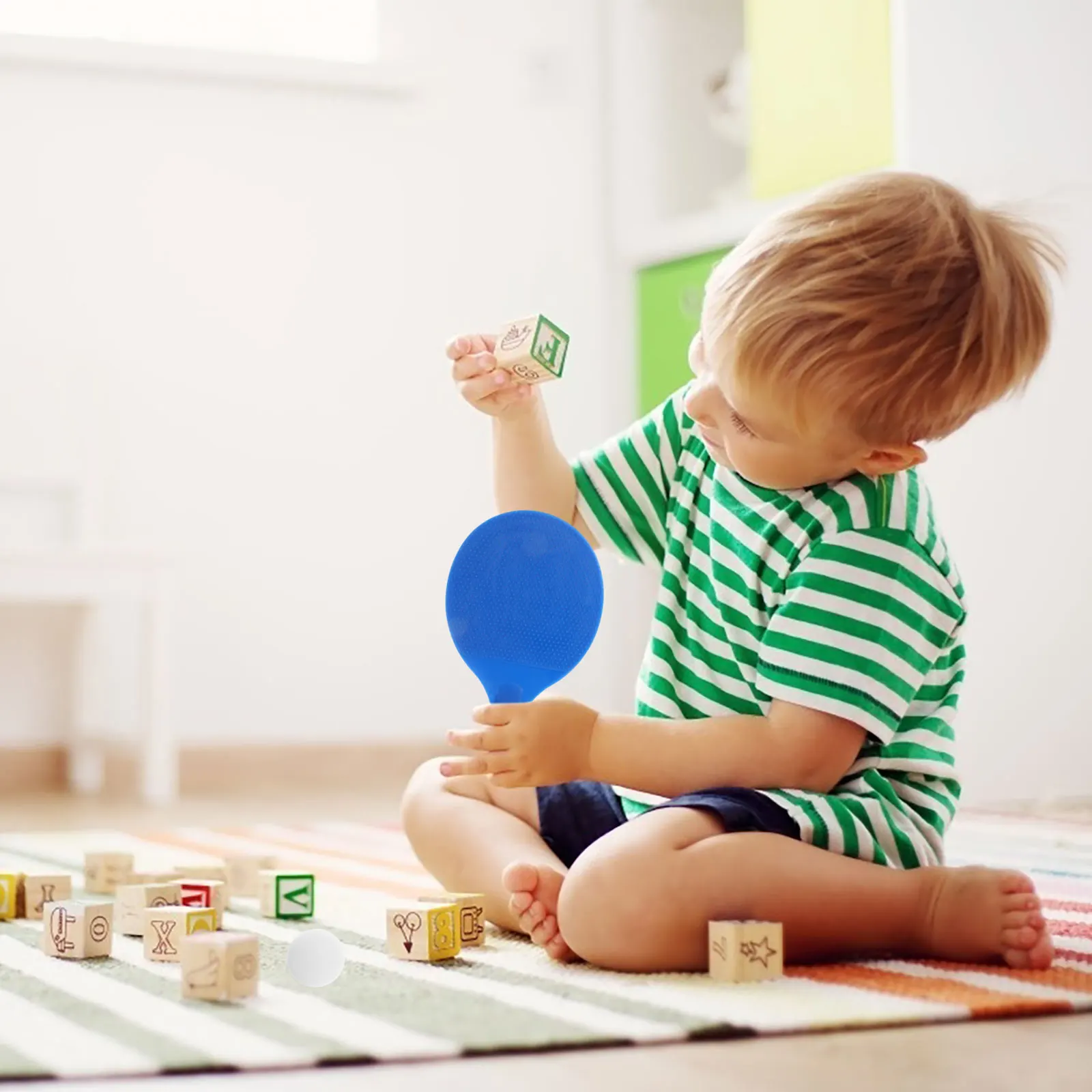 

1 Set Of Table Tennis Racket Set Lightweight Plastic Paddle Comfortable Non-Slip Grip Training Wood Racket For Adults Outdoor