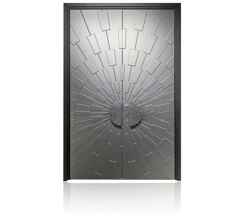 15Mm aluminum plate carved 10cm door leaf with sliding cover smart lock