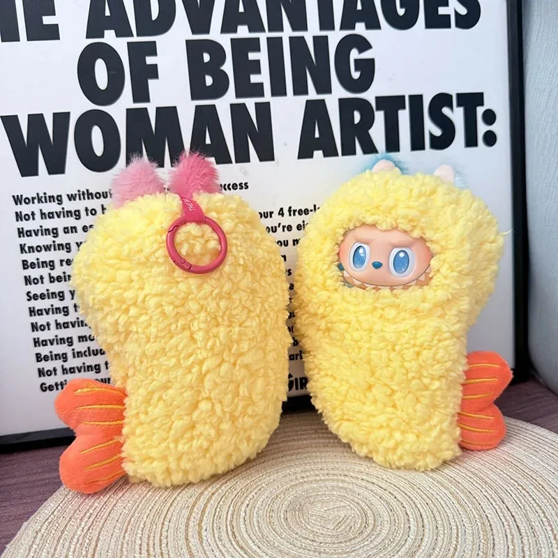 ملابس دمية لابوبو - بدلة الروبيان المقلي للجيل الأول والثاني والثالث - زي أصفر للحفلات مقاس 17 سم - تم بيع 117 قطعة.