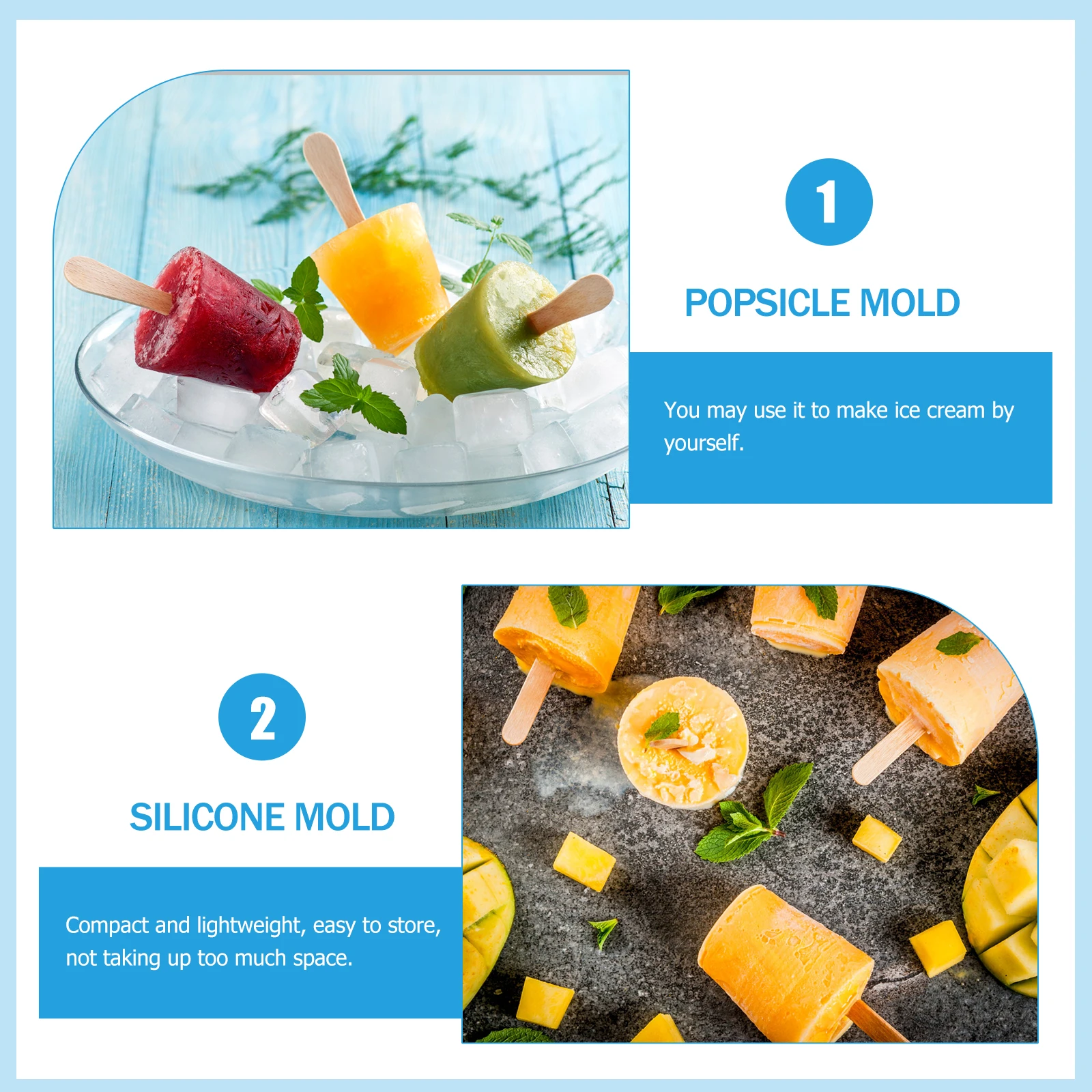 

Silicone Ice Cream Mold Diy Making Tool For Homemade Healthy Ice Cream Simple Lightweight Freezer Mould Summer Household