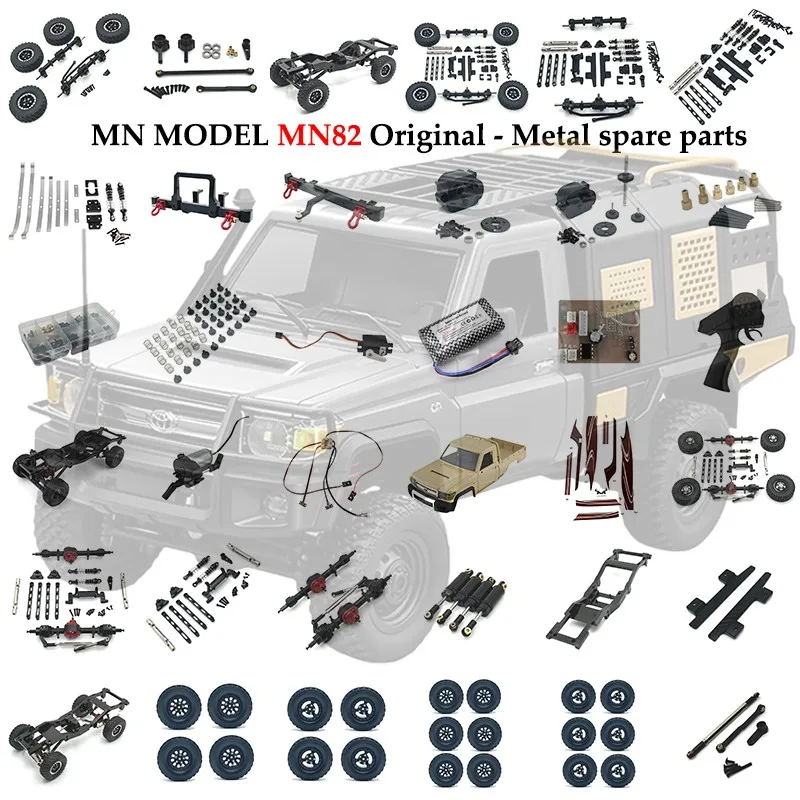 MN MODEL MN 82S  MN82 MN82Pro LC79 1: 12 Original Accessories: Wave Box Shock Absorber Axle Girder Lipo Battery  Car Accessories