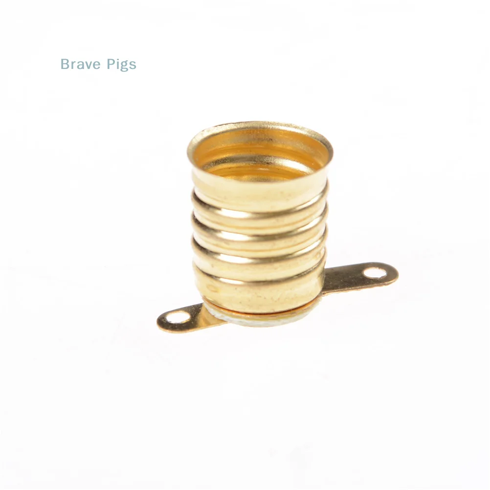 5Pcs/Set E10 Straight Copper Light Bulb Screw Base PCB Socket Lamp Holder