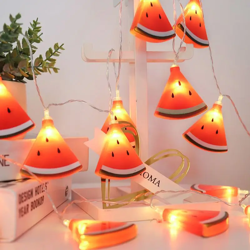 Watermelon LED String Lights Warm White Fairy Lights Battery Operated Decorative Lights for Bedroom Garden, Party Holiday Decor