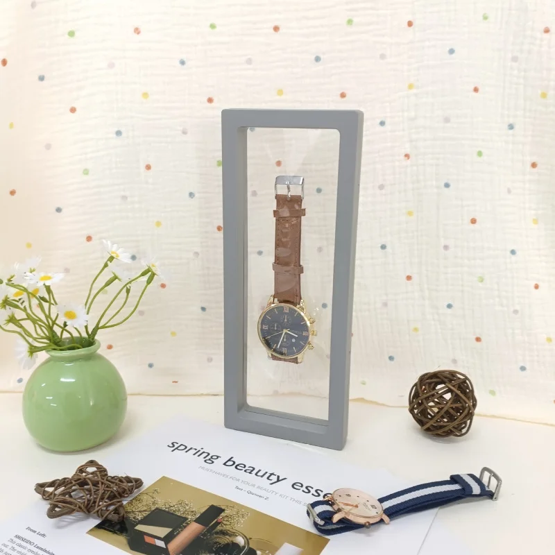 Large rectangular floating jewelry packaging box, dust-proof storage box watches, cultural and bracelets, hairpins