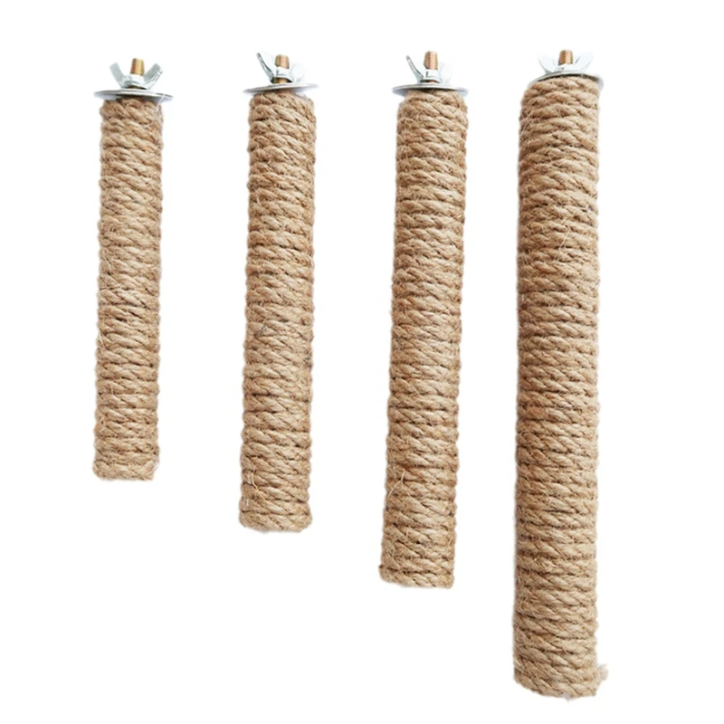 

Parrot Pet Standing Wooden Hanger Bird Claw Grinding Stick Parrot Standing Rod Rope Comfortable Standing Stick Toy