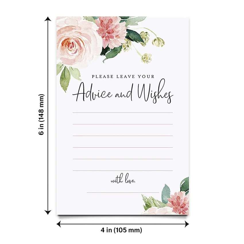 10/20Pcs Thank You Cards Flower Wedding Place Setting Card Event decoration card Writable 10*15CM Wedding party Decoration