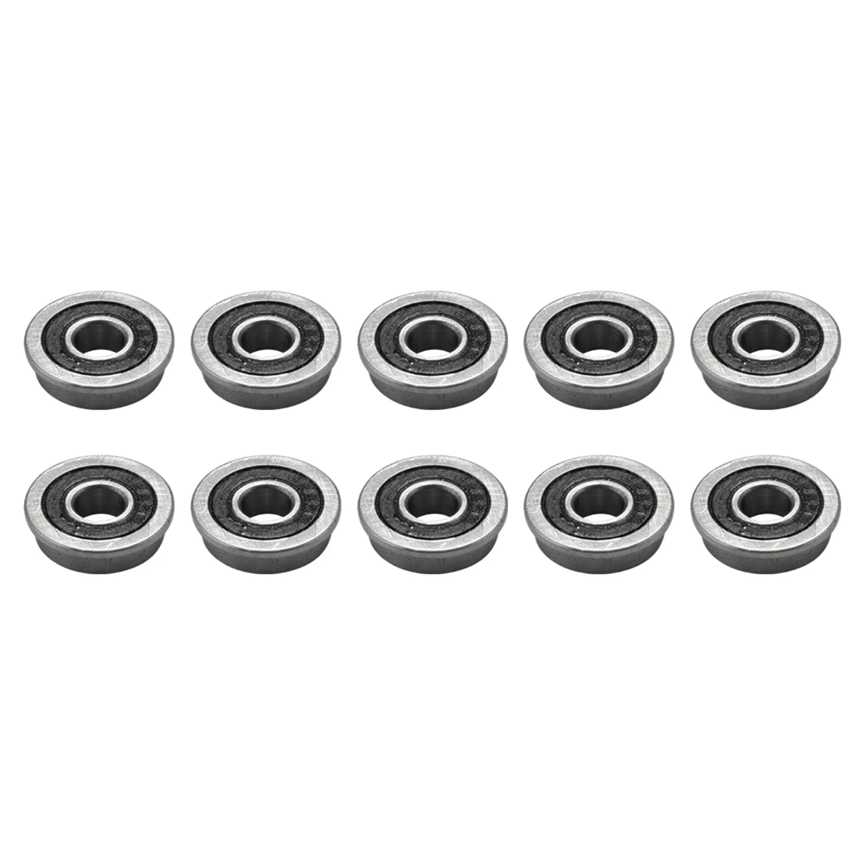 10Pcs F695-2RS Bearing 5X13X4mm Flanged Miniature Deep Groove Ball Bearings F695RS for VORON Mobius 2/3 3D Printer