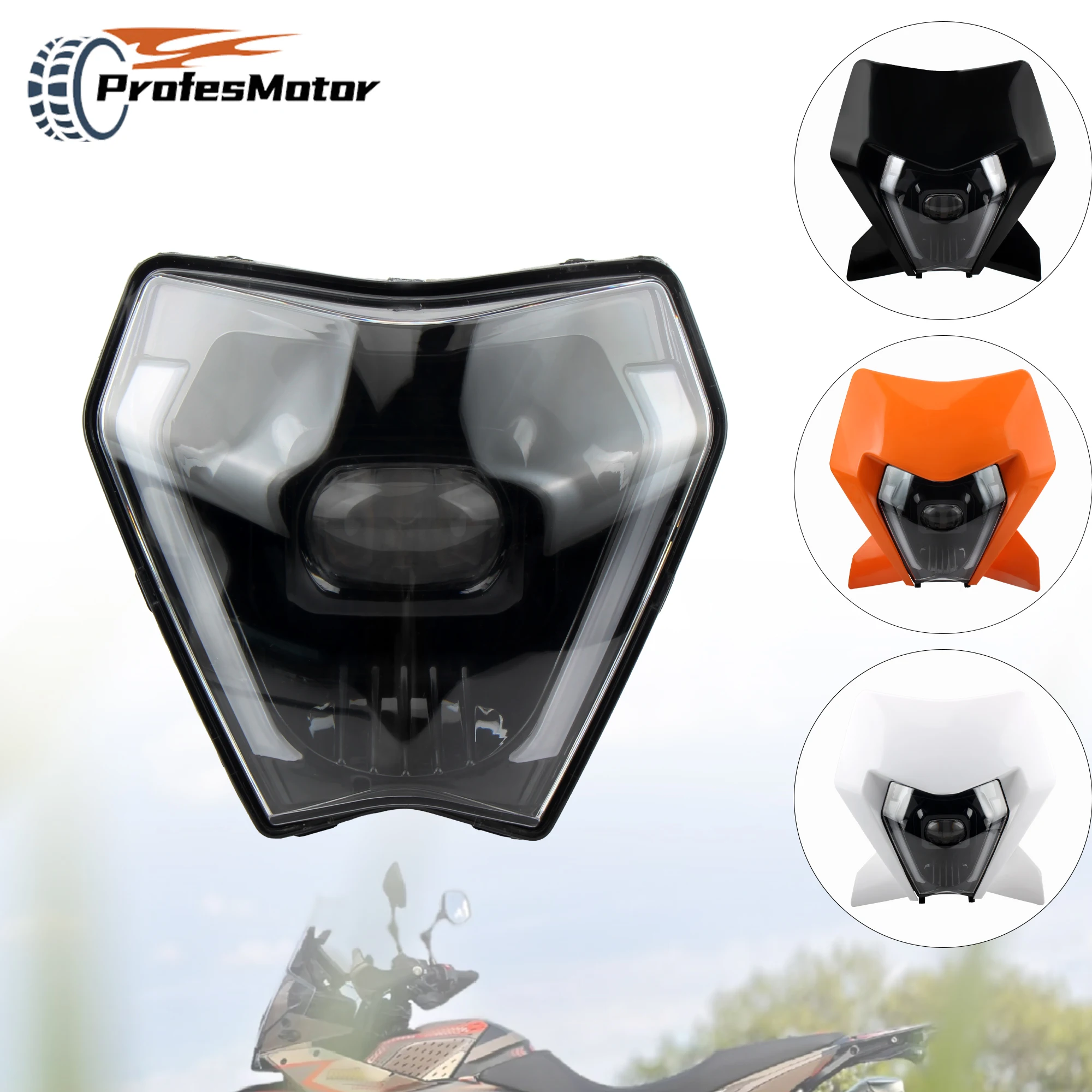 

Enduro Motorcycle LED Headlight For ECF XC SX SXF XCW 125 To 500 2024 2025 Dirt Bike Motocross LED Headlamp Fairing Modification