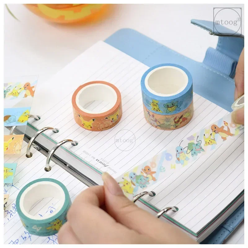 5M Washi Tape DIY Hand Tear Decorative MT Paper Tape, Pokemon Pikachu Tape