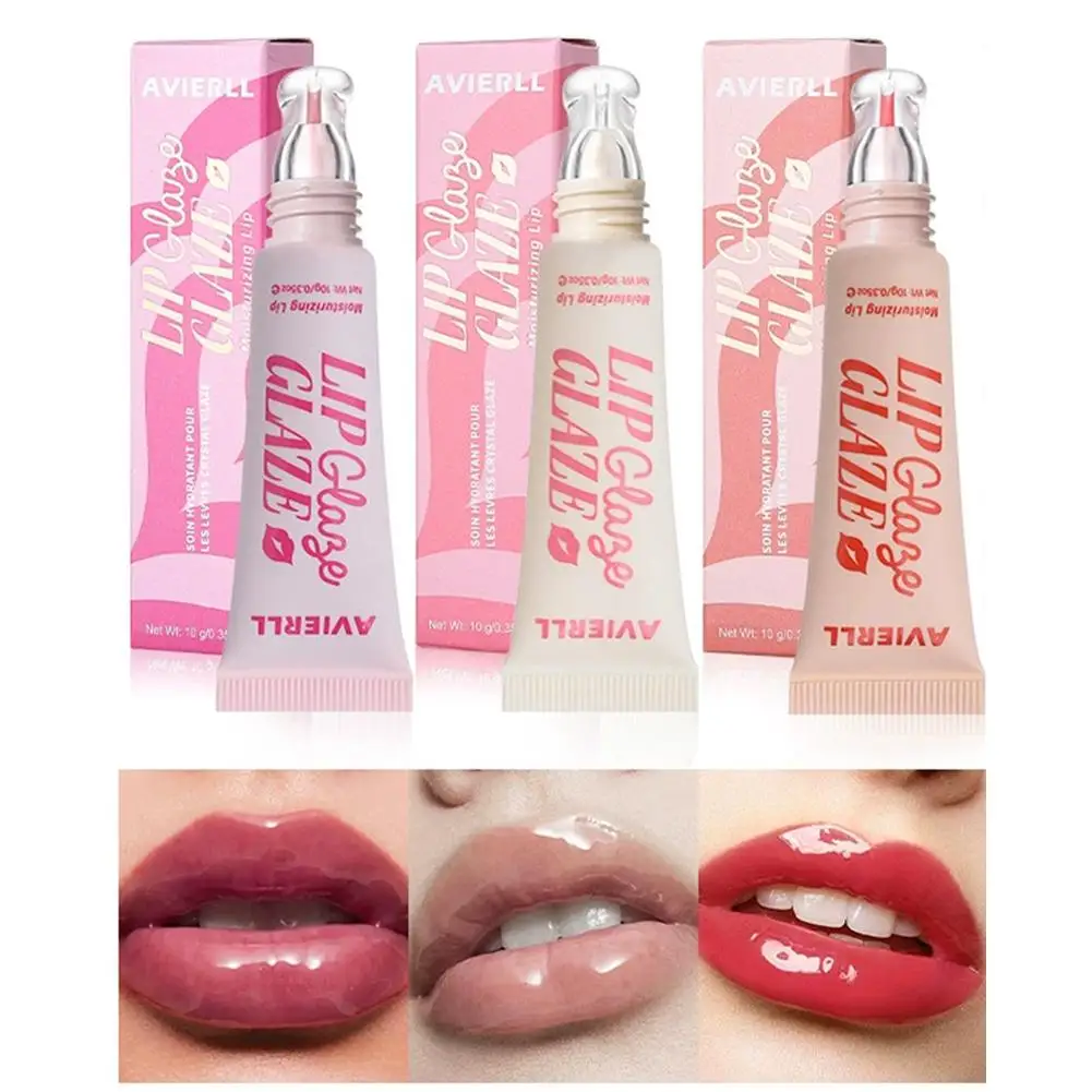 ﻿ Moisturizing Fruit Lip Oil Transparent Fullness Lips Soft Tube Makeup Jelly Oil Clear Lip Gloss Hydrating Lip Glaze