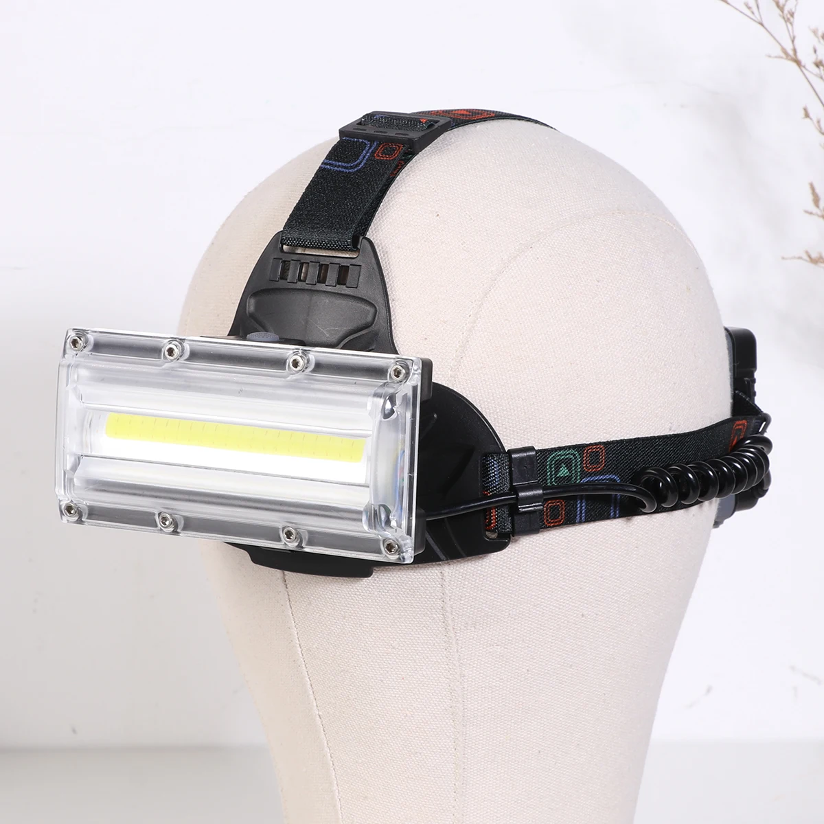 

LED Headlights Flashlight for Camping Headlamp Torch Headband Forehead with Batteries Black Fishing Rechargable Work