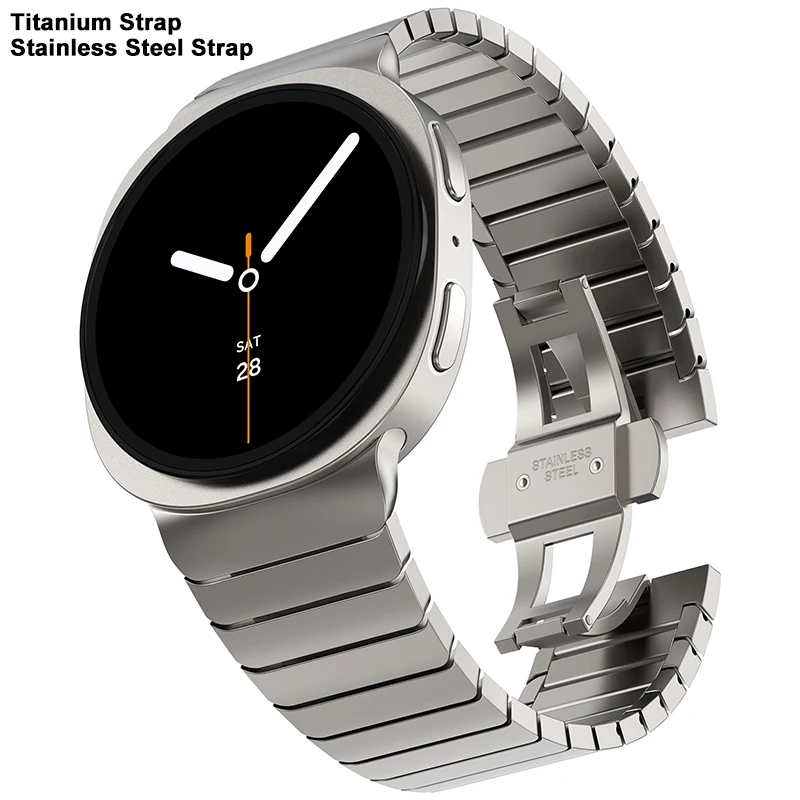 Titan-/Edelstahlarmband für Samsung Galaxy Watch 8/8classic 40/44 mm 46 mm Metallarmband für Galaxy Watch Ultra 47 mm Armband