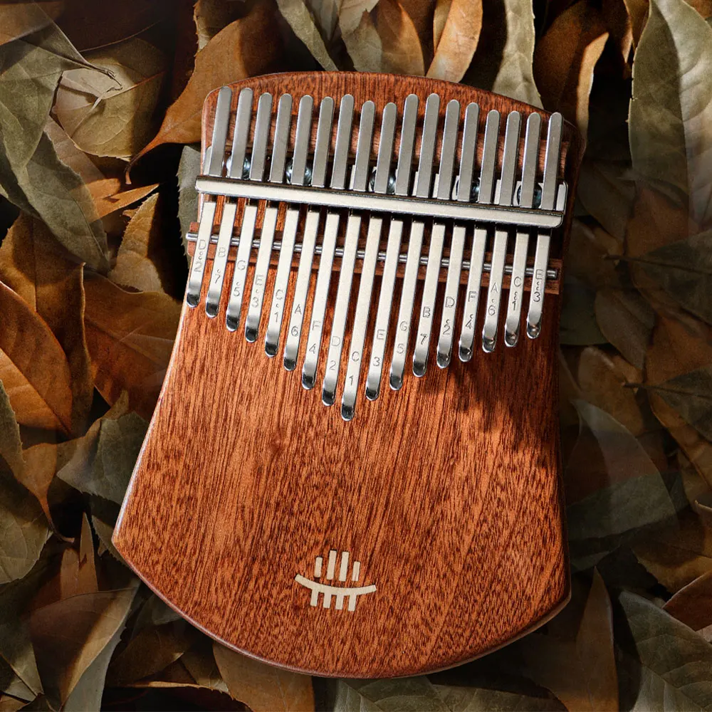 Hluru-17 teclas Kalimba pulgar Piano madera cuerpo de Piano instrumentos musicales teclado NM346