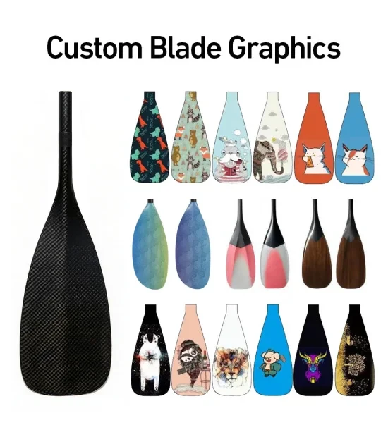 2-Piece Carbon Double Wing Blade Sea Retractable Folding Collapsible Kayak Paddle Carbon Fiber for Kayaking - view 2